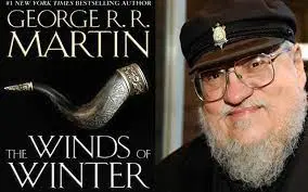 George RR Martin y lo que posiblemente ser&aacute; la portada de Vientos de Invierno