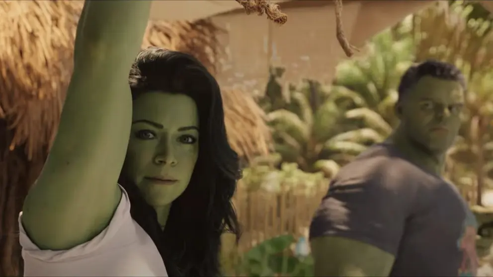 She-Hulk durante una de sus m&uacute;ltiples roturas de cuarta pared