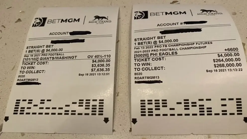 Recibos de las apuestas realizadas desde la misi&oacute;n Inspiration4