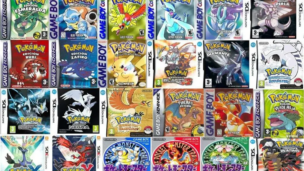 Portadas de los juegos de Pok&eacute;mon