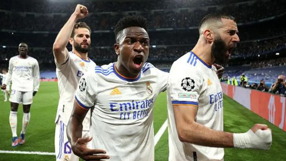 Jugadores del Real Madrid celebrando uno de los goles