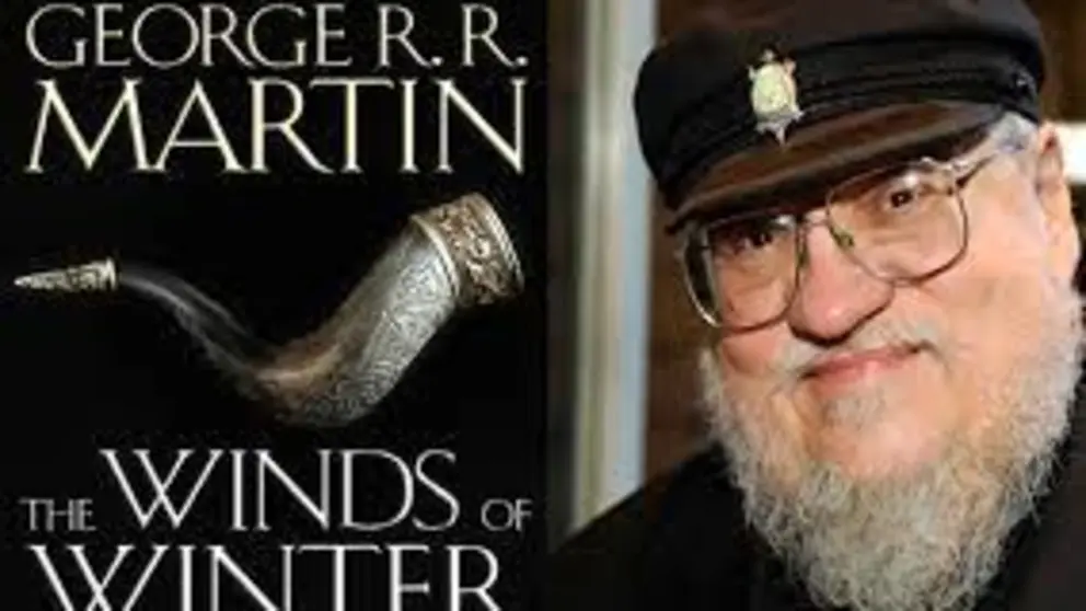 George RR Martin y lo que posiblemente ser&aacute; la portada de Vientos de Invierno