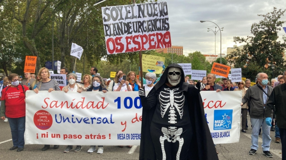 Im&aacute;genes de la manifestaci&oacute;n de este fin de semana a favor de la Sanidad P&uacute;blica