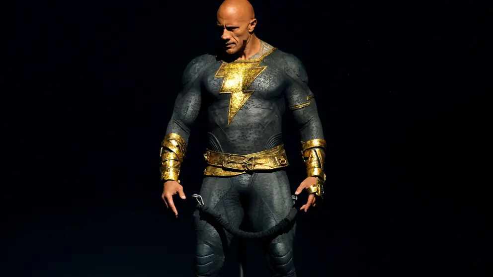 SAN DIEGO, CALIFORNIA - JULY 23: Dwayne Johnson speaks onstage at the Warner Bros. theatrical session with "Black Adam" and "Shazam: Fury of the Gods" panel during 2022 Comic Con International: San Diego at San Diego Convention Center on July 23, 2022 in San Diego, California. (Photo by Kevin Winter/Getty Images)