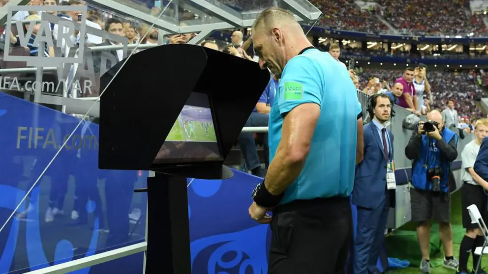 Imagen del VAR durante el Mundial