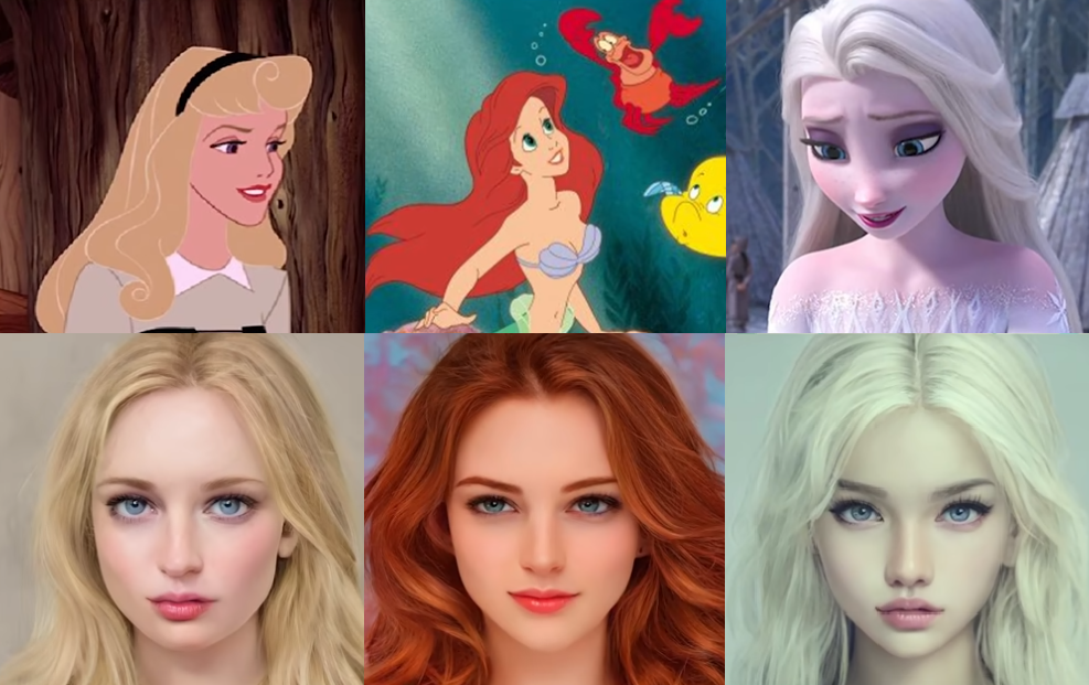 Aurora, Ariel y Elsa