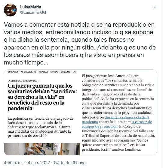 Imagen del hilo de Twitter de @LuisamarGG